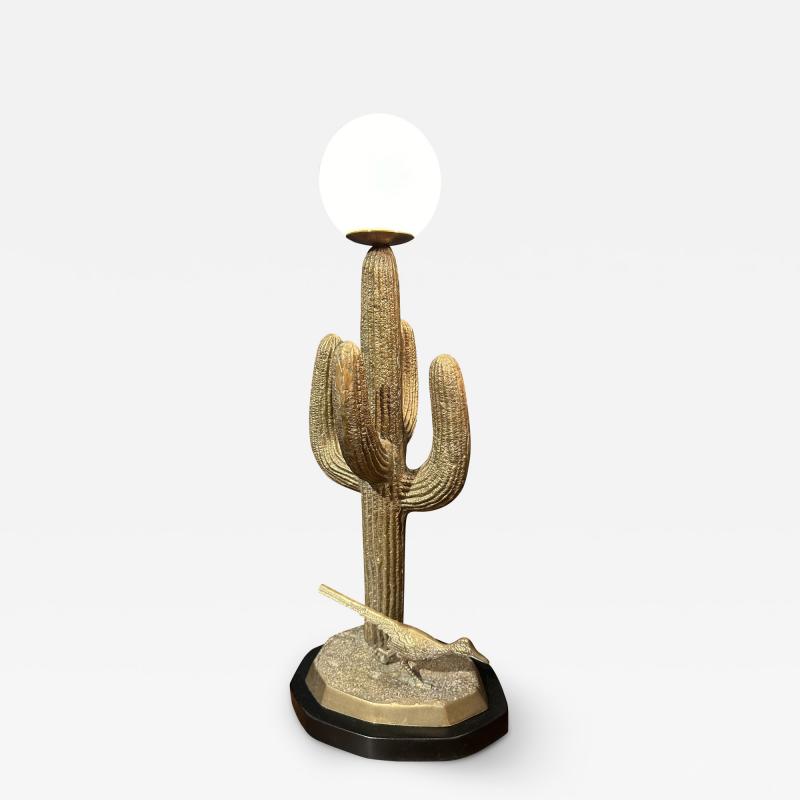 Alain Chervet Small Brass Saguaro Cactus Lamp