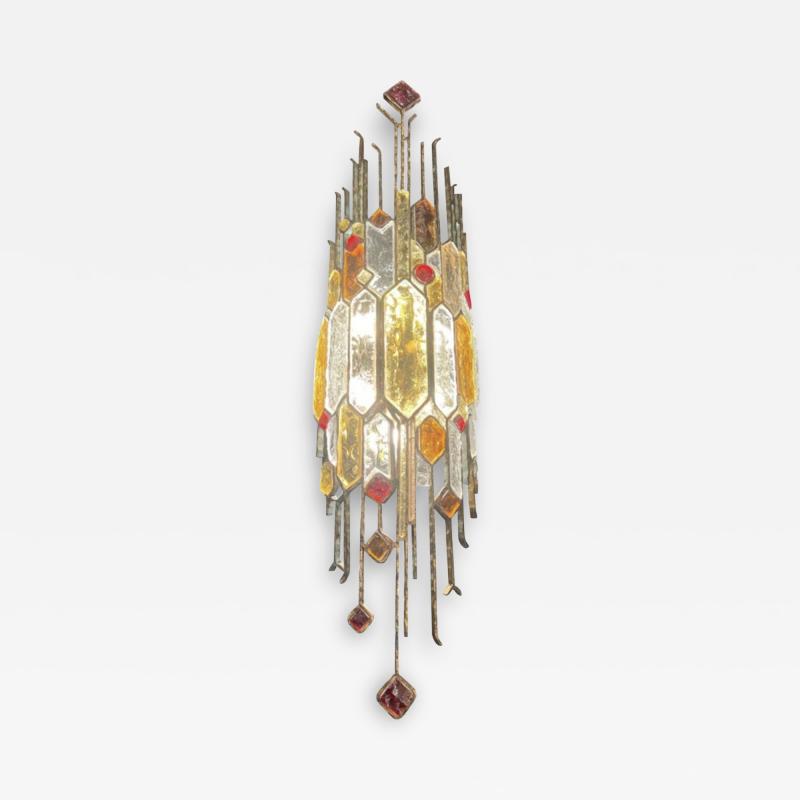 Albano Poli A rare extra large sculptural wall light by Albano Poli