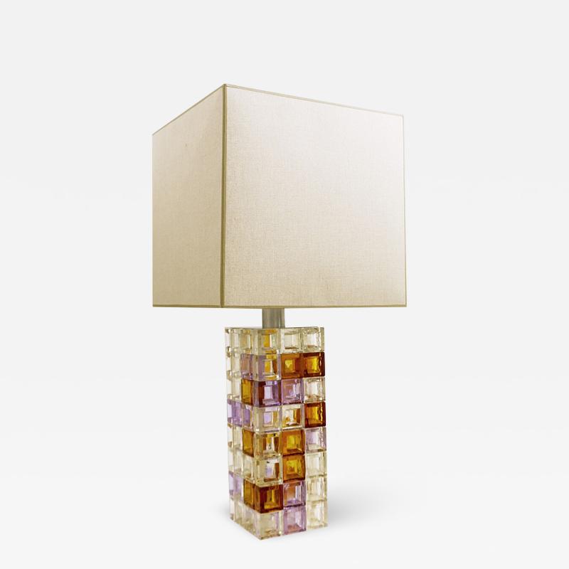 Albano Poli Italian Murano Glass Table Lamp by Albano Poli for Poliarte