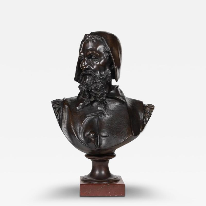 Albert Ernest Carrier Belleuse Albert Ernest Carrier Belleuse A Rare and Important Bronze Bust of Michelangelo