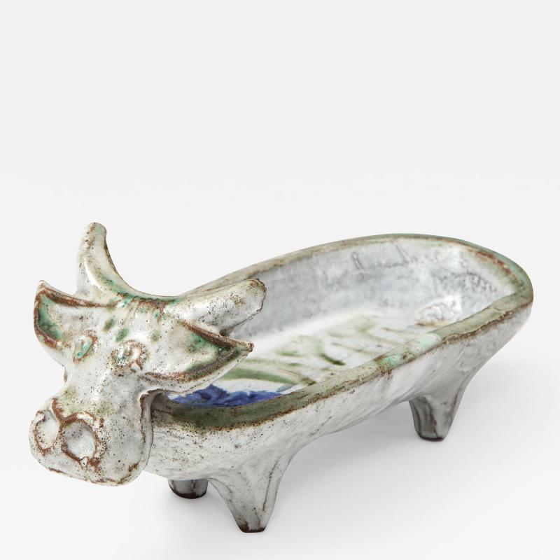 Albert Thiry Albert Thiry Ceramic Cow Pintray