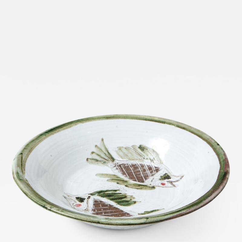 Albert Thiry Ceramic Wall Dish by Albert Thiry Vallauris France c 1960