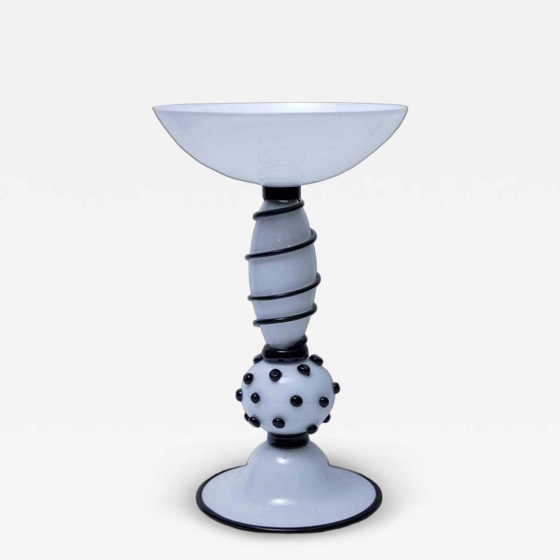 Alberto Dona Black and white Murano cup vase