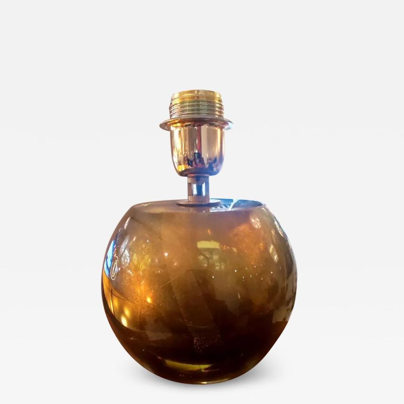 Alberto Dona Round Smocked Gold Murano Glass Table Lamp by Alberto Dona
