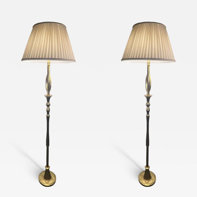 Alberto Giacometti PAIR OF GOLDLEAF METAL AFTER ALBERTO GIACOMETTI POMME DE PIN FLOOR LAMPS