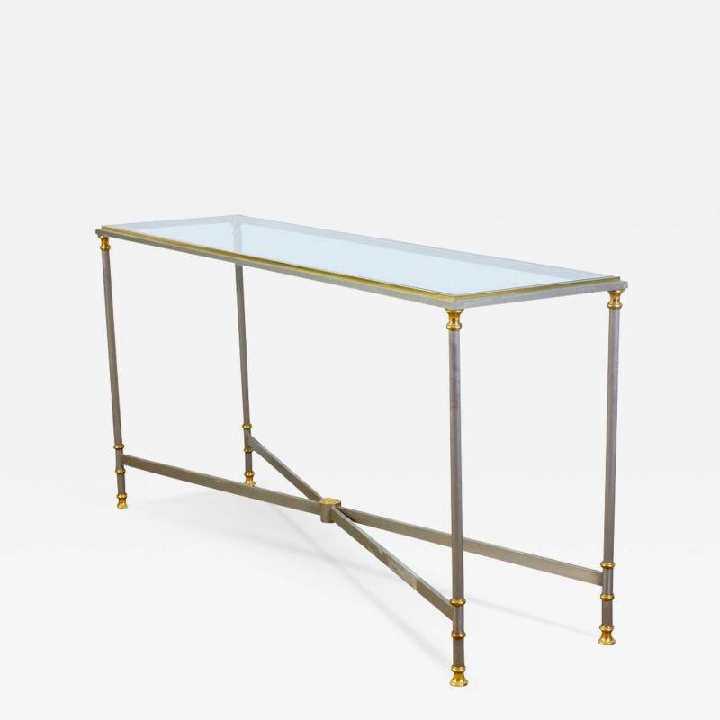 Alberto Orlandi Elegant Iron and Brass Console Table by Alberto Orlandi Italy 1970