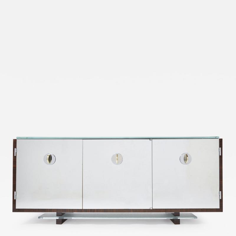 Alberto Pinto Adnet style mirrored macassar sycamore sideboard Alberto Pinto 1990