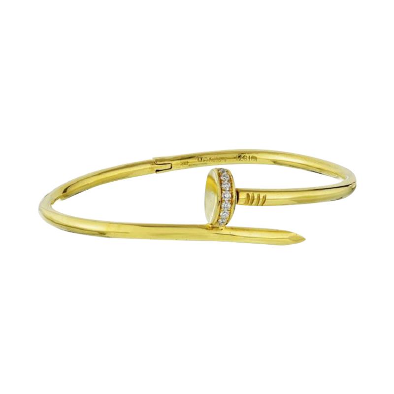 Aldo Cipullo ALDO CIPULLO CIRCA 1971 18K YELLOW GOLD DIAMOND NAIL BRACELET