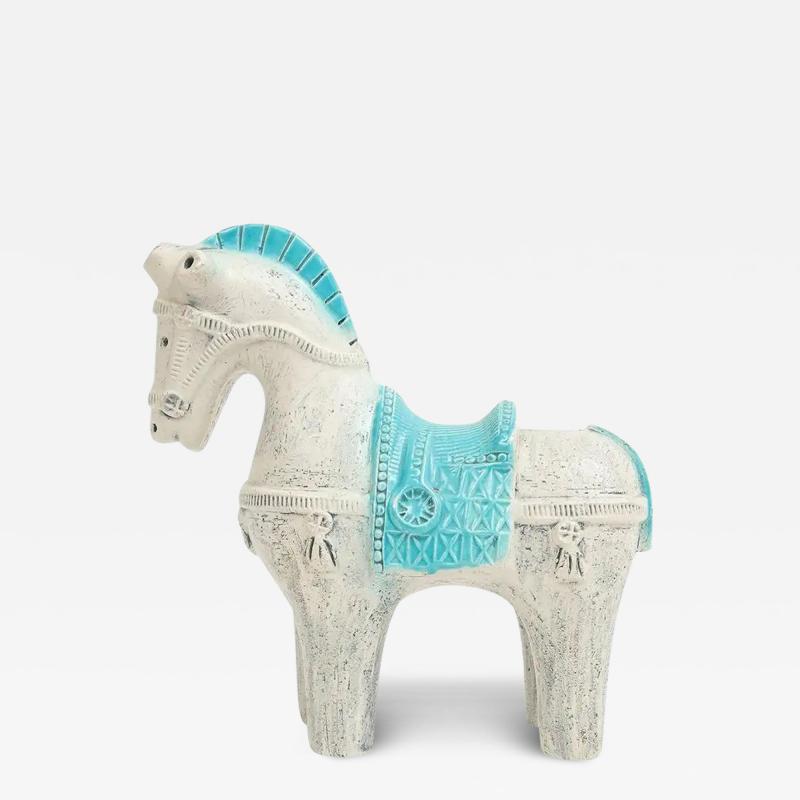 Aldo Londi Aldo Londi Bitossi Horse Ceramic Blue White