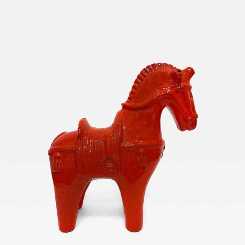 Aldo Londi Aldo Londi Bitossi Vintage Glazed Ceramic Horse Sculpture 1960s Italy