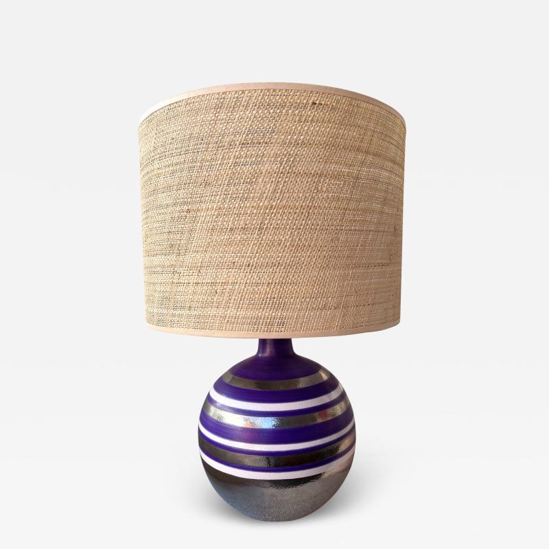 Aldo Londi Large Ceramic Lamp by Aldo Londi for Bitossi Italy 1970s