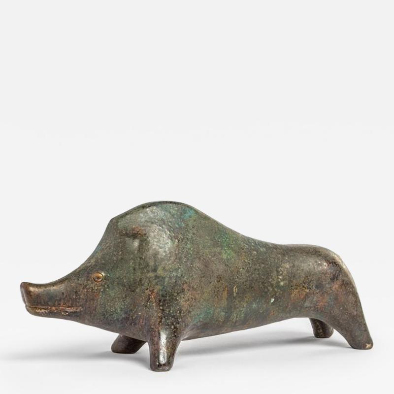 Aldo Londi Rare Ceramic Figure of Wild Boar