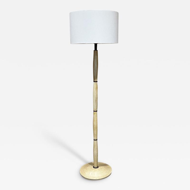 Aldo Tura 1950s Aldo Tura Floor Lamp Lacquered Goatskin and Bronze Italy