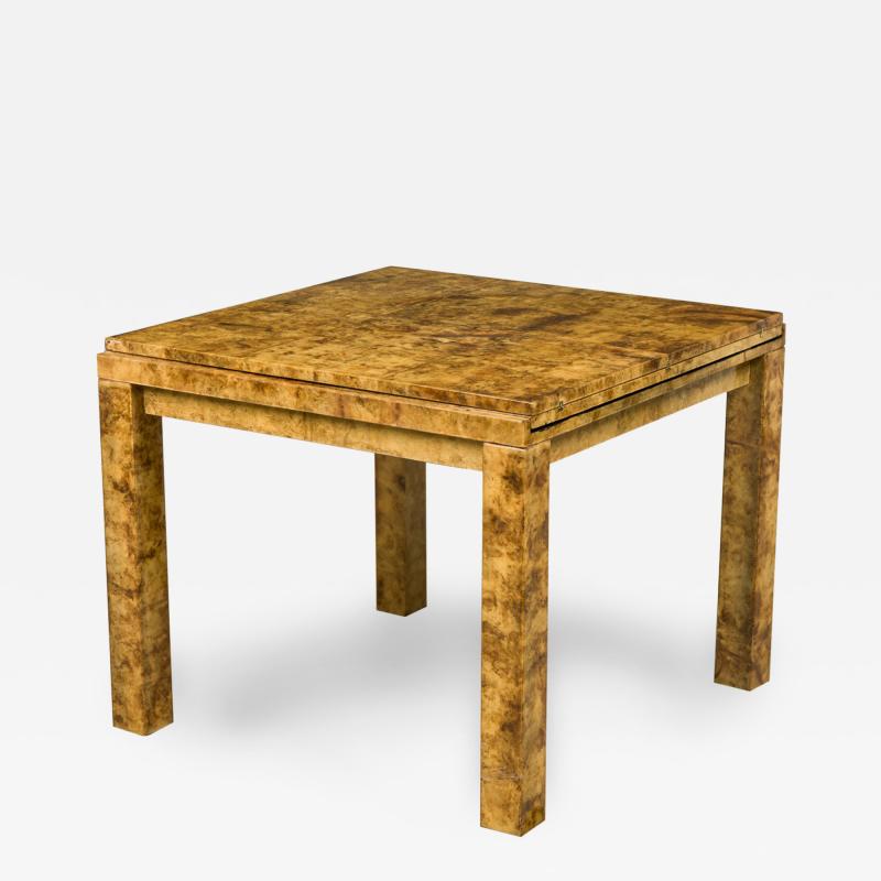 Aldo Tura Aldo Tura Italian Modern Goatskin Game Table Extension Dining Table