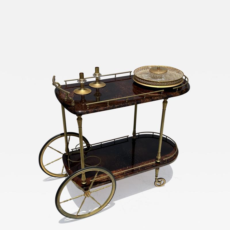 Aldo Tura Aldo Tura Parchment Bar Cart