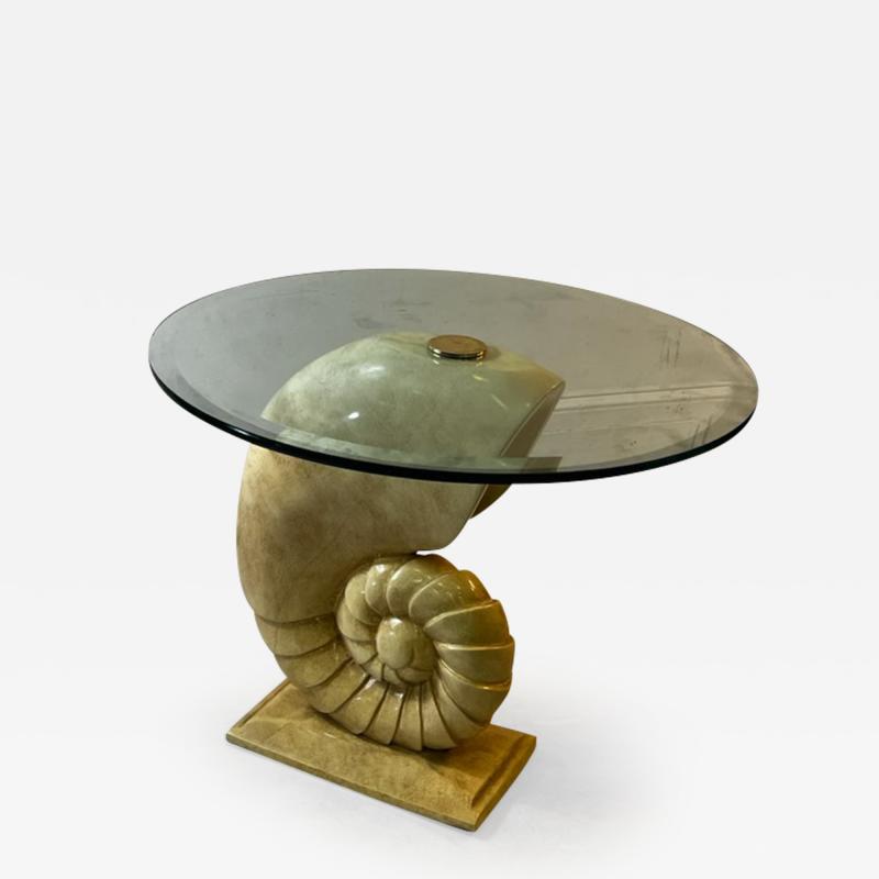 Aldo Tura MODERN ITALIAN SCULPTED NAUTILUS SHELL TABLE