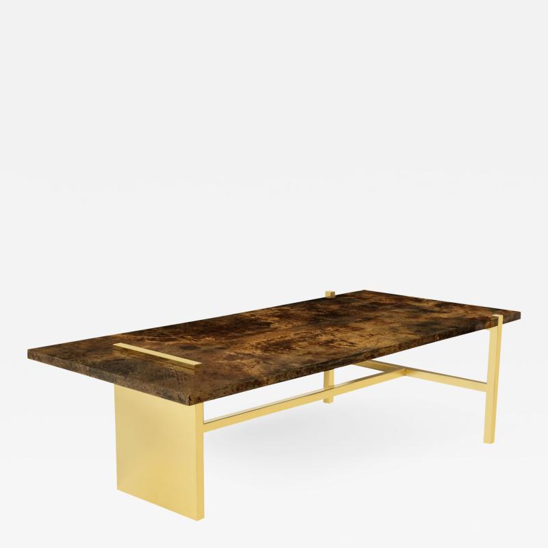 Aldo Tura Reconfigured Aldo Tura Lacquered Parchment Top Italy c 1950