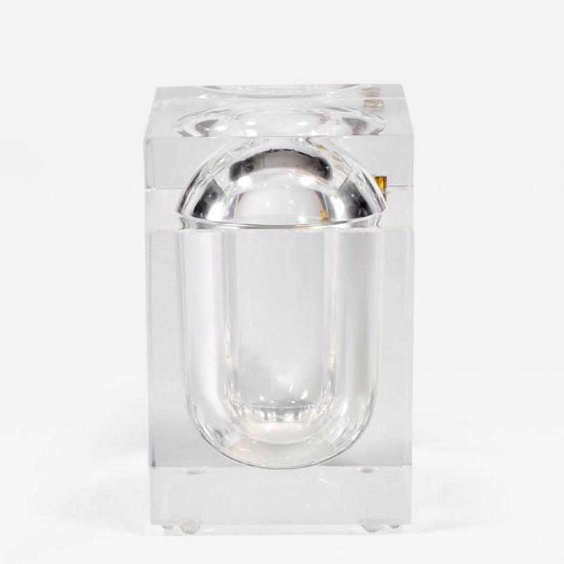 Alessandro Albrizzi 1970s Lucite ice bucket by Alessandro Albrizzi