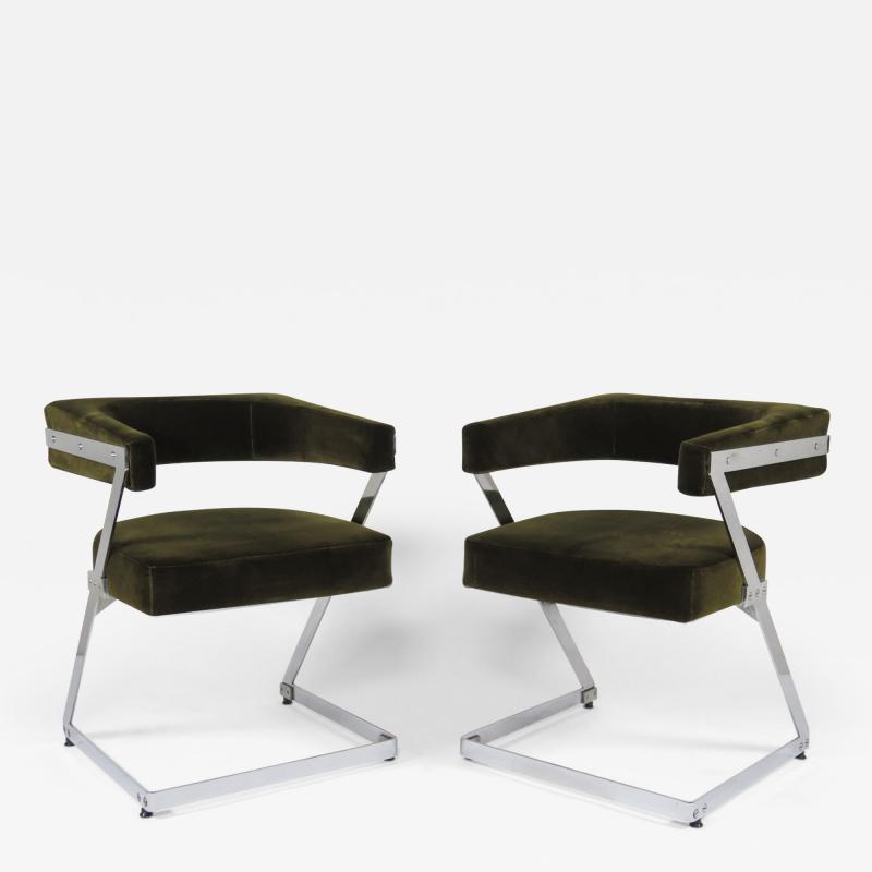 Alessandro Albrizzi Pair of cantilever armchairs