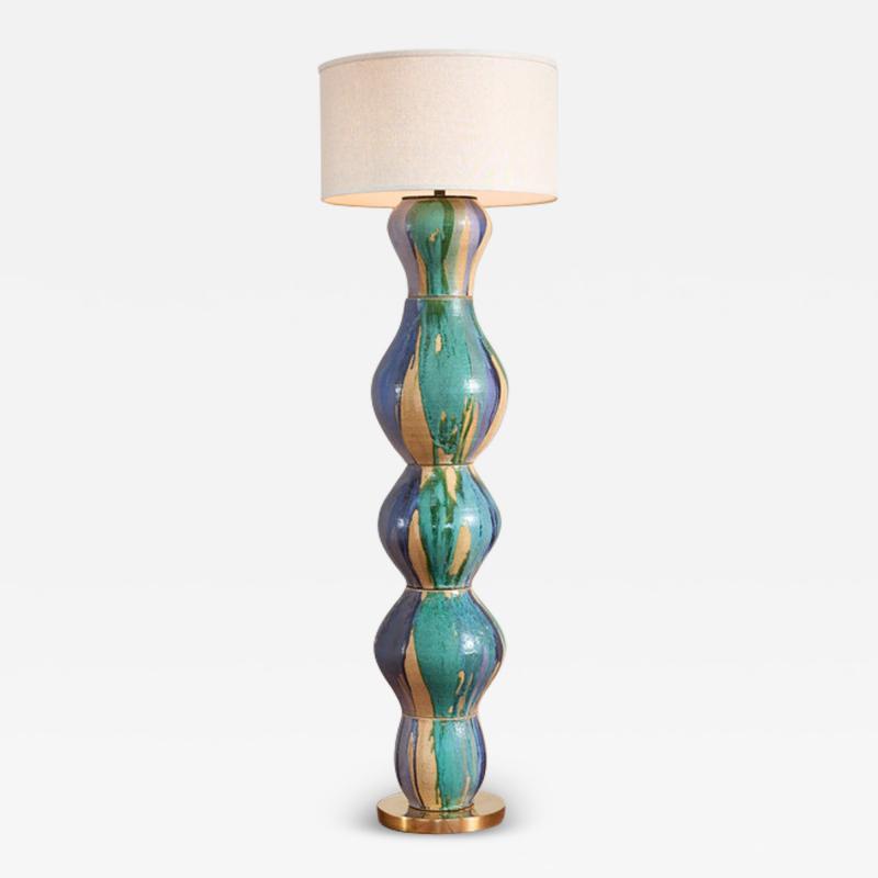 Alex Breede Gigantic Ceramic Totem Floor Lamp by Alex Reed