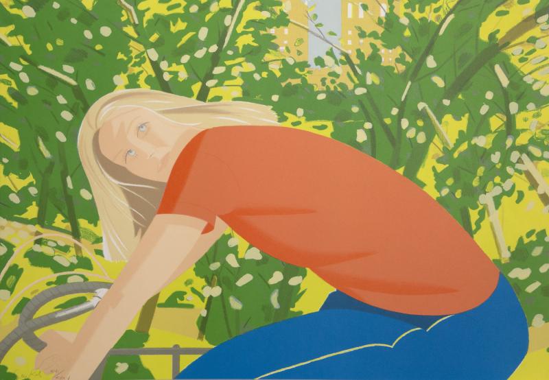 Alex Katz Bicycling in Central Park