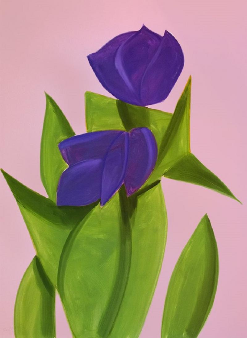 Alex Katz Purple Tulips 2 by ALEX KATZ