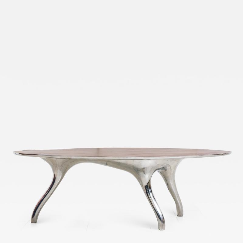 Alex Roskin Trois Jambes Table with Bezel Top