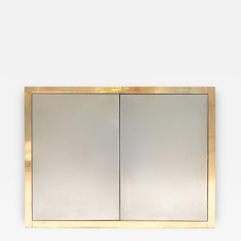 Alex Vervoordt Brass Silver Cabinet by Axel Vervoordt