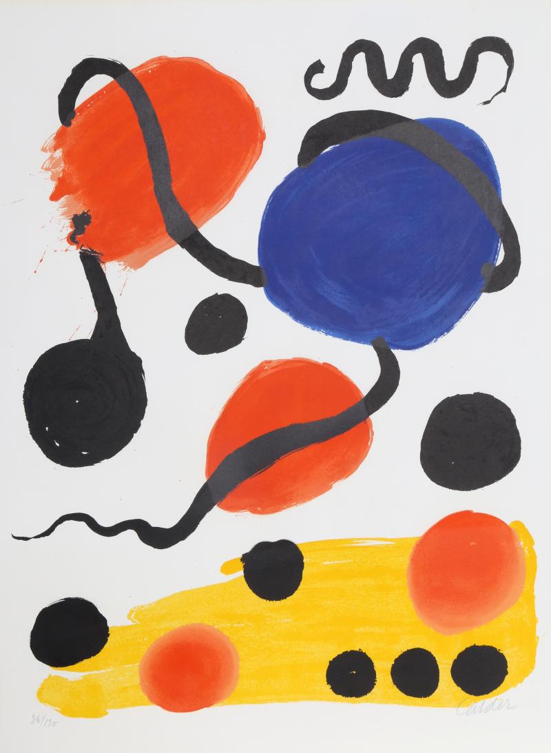 Alexander Calder Composition in Red Blue and Yellow