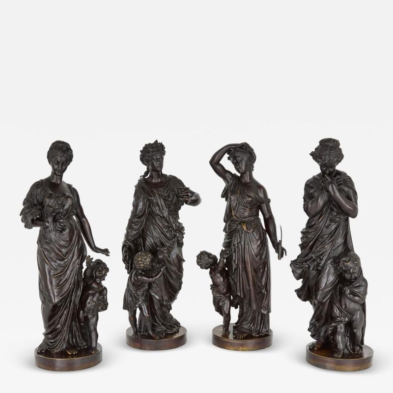 Alexandre Etienne Stella Four Neoclassical Bronze Figures of the Seasons by tienne A Stella