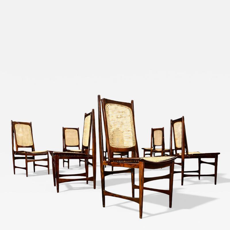 Alexandre Rapoport Set of Ten Brazilian Mid Century Dining Chairs by Alexandre Rapoport 1960s