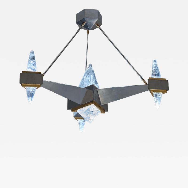 Alexandre Vossion Rock Crystal Chandelier FUJI MODEL By Alexandre VOSSION PARIS