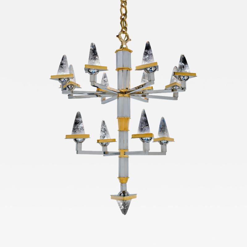 Alexandre Vossion Rock Crystal SATELLITE Chandelier By Alexandre VOSSION PARIS