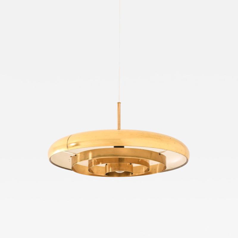 Alf Svensson Mid Century Ceiling Lamp T 5 in Brass by Alf Svensson Yngvar Sandstr m 1960s