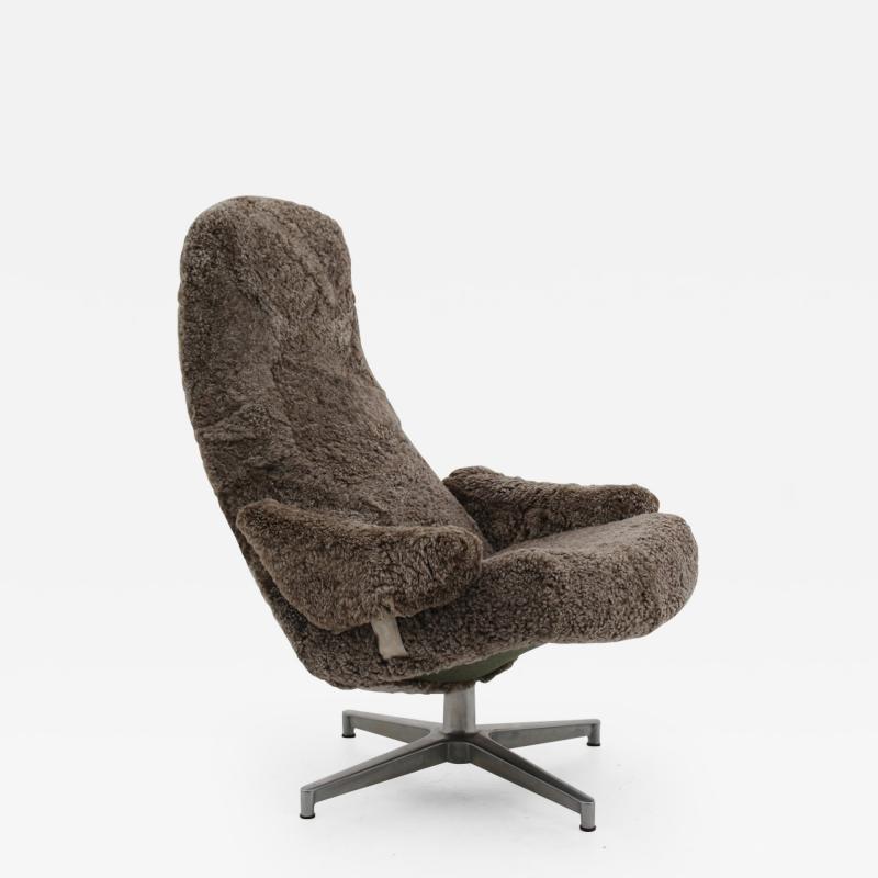 Alf Svensson Scandinavian Midcentury Swivel Chair Contourett Roto by Alf Svensson for DUX