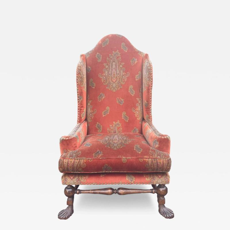 Alfonso Marina Huge Alfonso Marina Ebanista Spanish Colonial Wingback Throne Chair