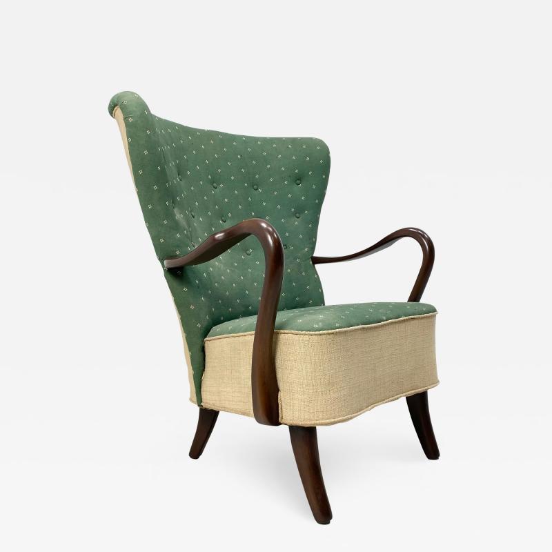 Alfred Christensen 1940s Danish Lounge Chair Designed by Alfred Christensen