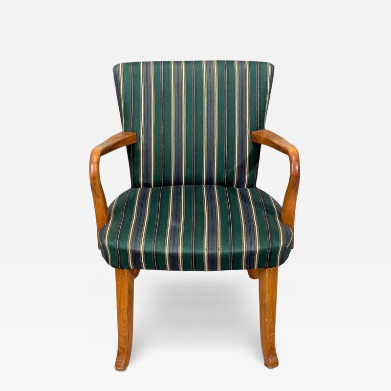 Alfred Christensen Alfred Christensen Style Armchair Bentwood Fabric Sweden 1960s
