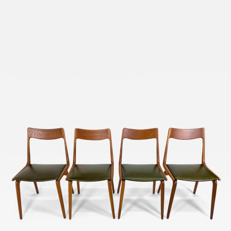 Alfred Christensen Set of 4 Boomerang Dining Chairs by Alfred Christensen for Slagelse M belv rk