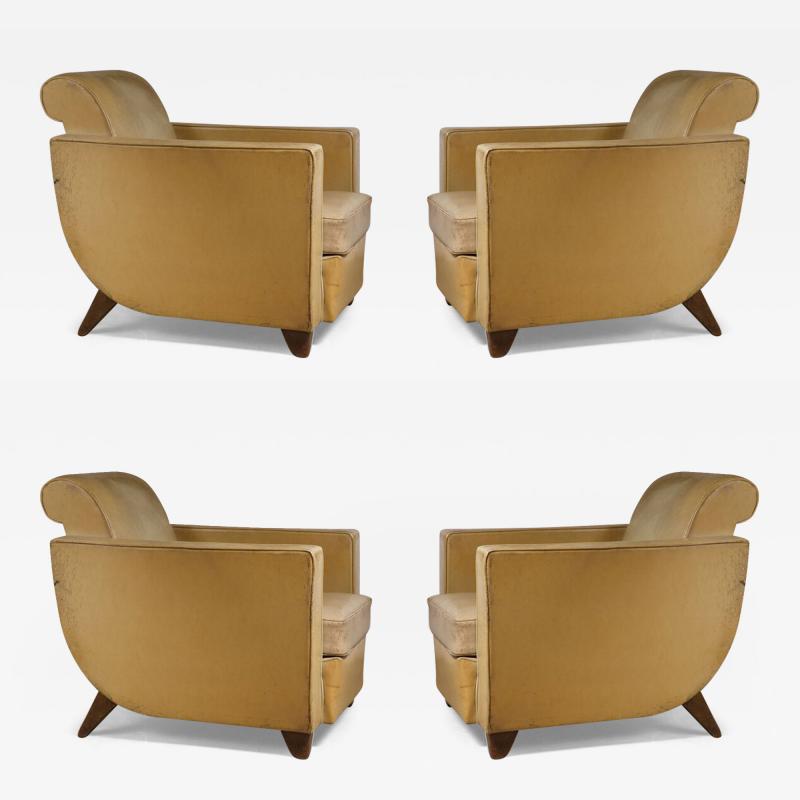 Alfred Porteneuve Alfred Porteneuve two pairs of club chairs