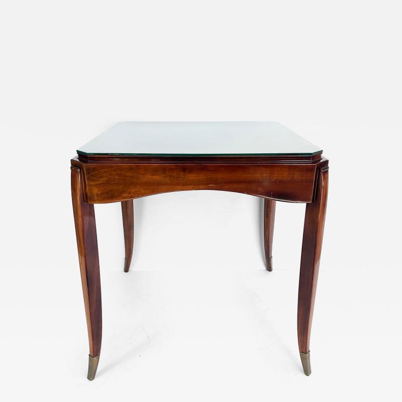 Alfred Porteneuve French Art Deco Fliptop Mahogany Game Table Porteneuve Attributed circa 1940s