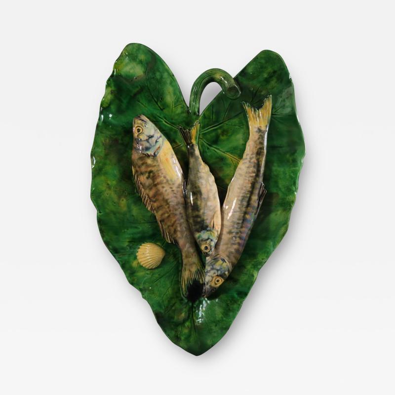 Alfred Renoleau Palissy Majolica Fish Wall Plaque