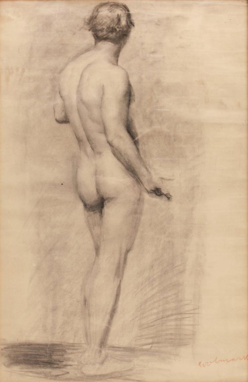 Alfred Wolmark Male Nude Study by Alfred Wolmark 1877 1961