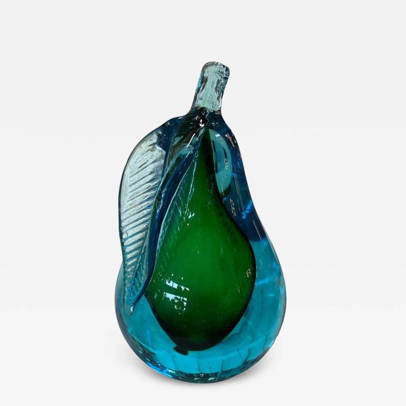 Alfredo Barbini Alfredo Barbini Murano Glass Pear Sculpture