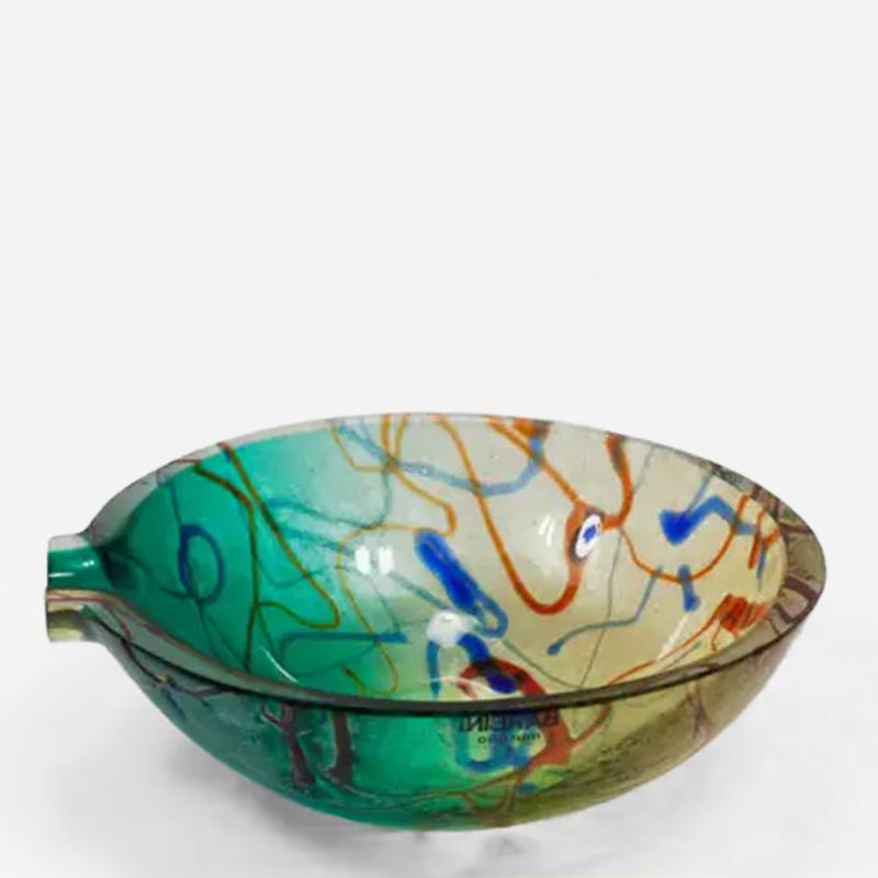 Alfredo Barbini Alfredo Barbini Signed Murano Art Glass Bowl or Ashtray Italy 1970s