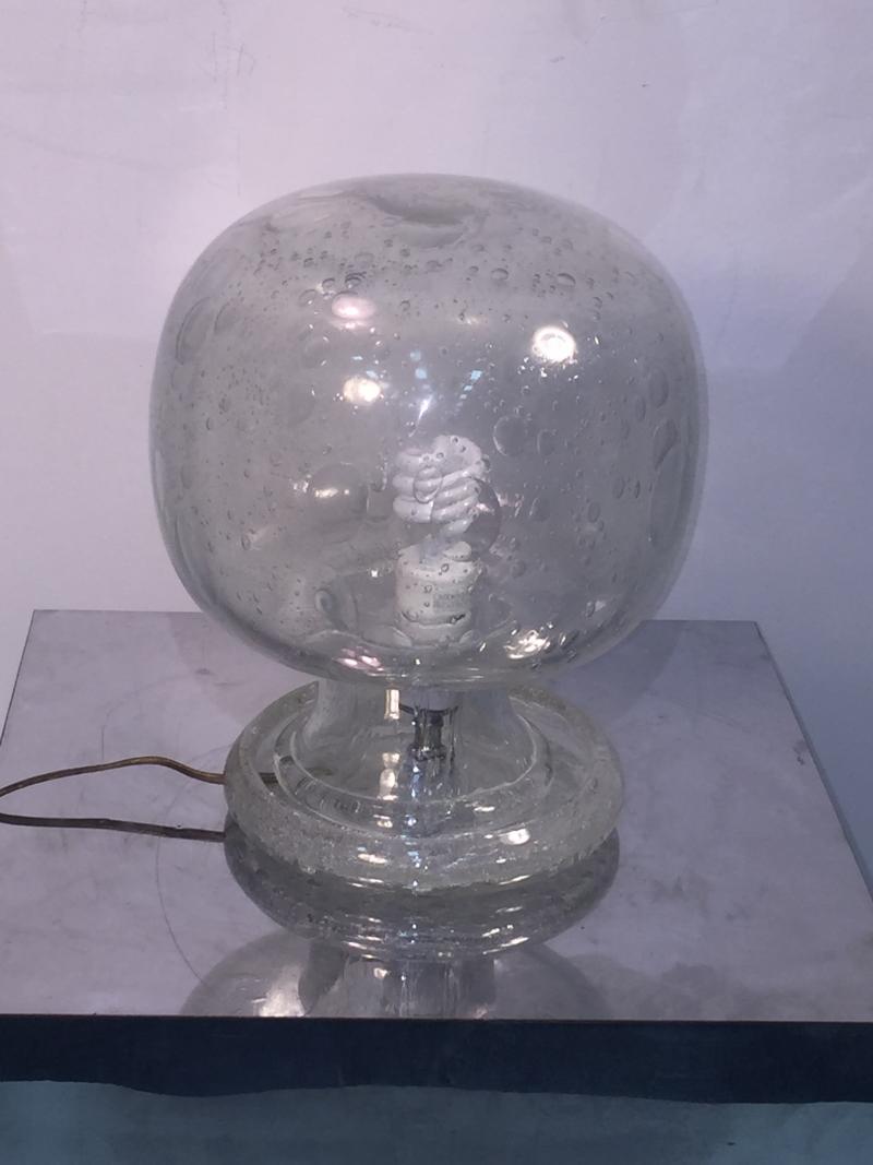 Alfredo Barbini Barbini Murano Glass Orb Lamp