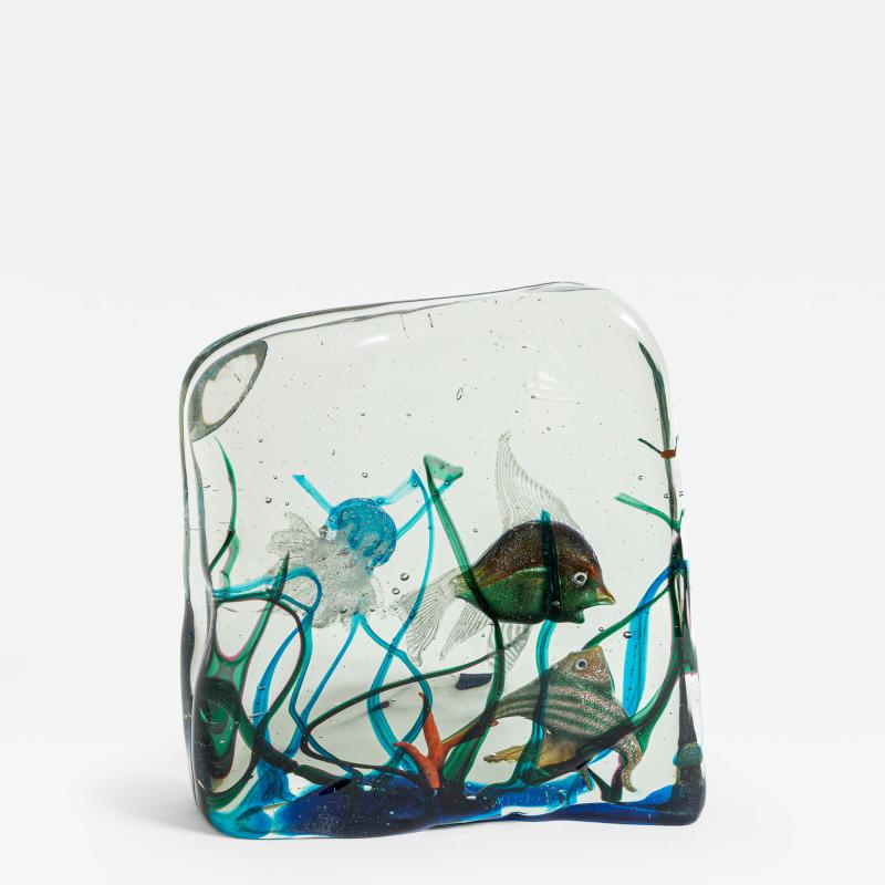 Alfredo Barbini Large Mid Century Murano Glass Aquarium Attributed To Alfredo Barbini