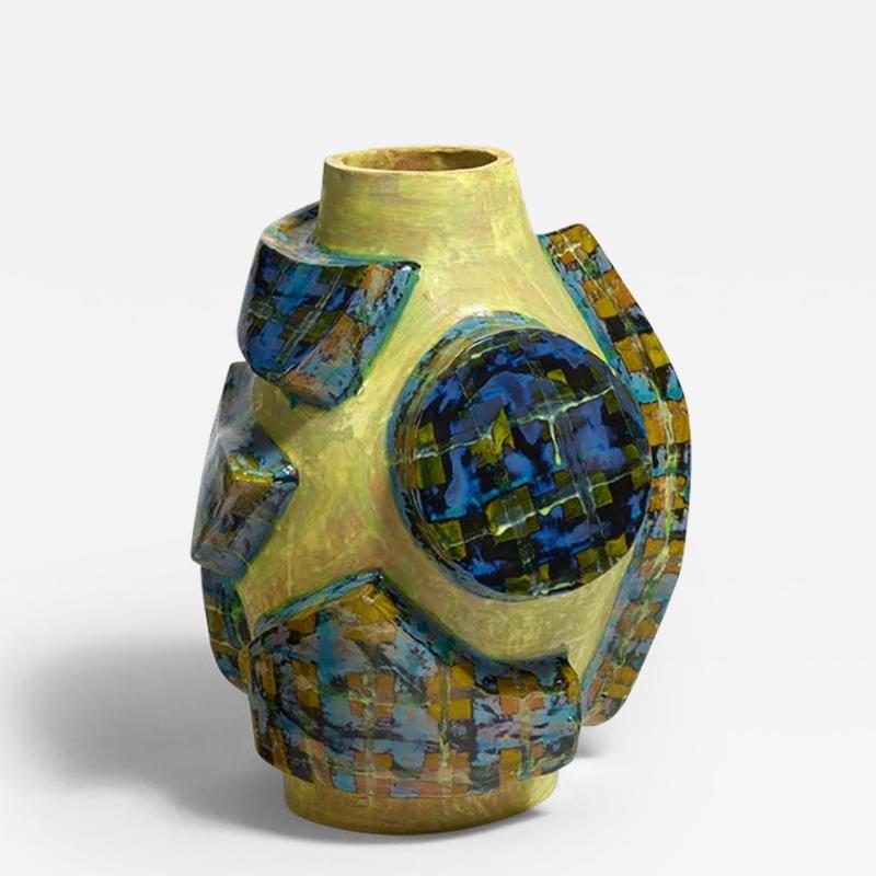 Alice Gavalet BLUE AND YELLOW VASE