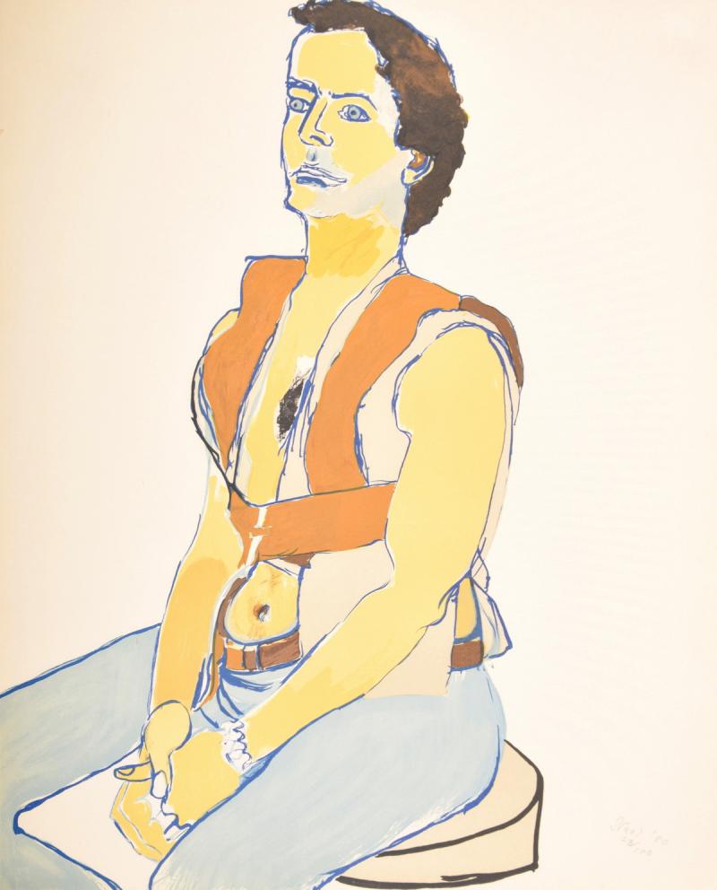 Alice Neel Alice Neel MAN IN HARNESS Lithograph Signed Edition