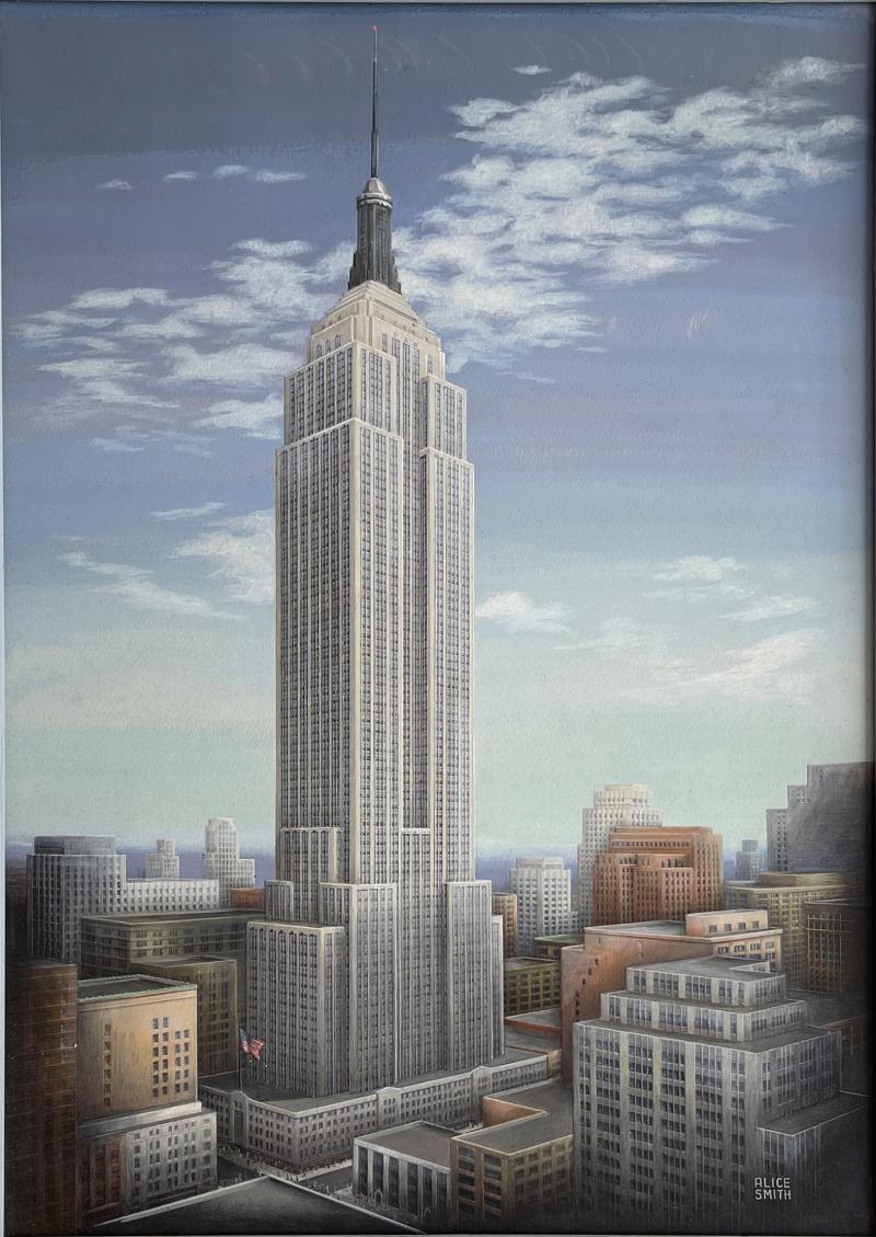 Alice Smith Empire State Building Mid Century Artist Paints all 102 stories of Empire State